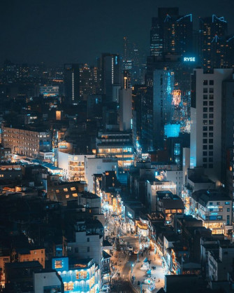 Seoul South Korea Landscape City Night Life