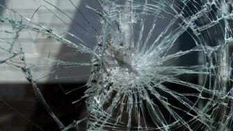 Broken Glass Shattered Crack Abstract Window Bokeh Pattern Psychedelic