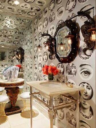 To Da Loos Fornasetti Tema E Variazioni Wallpaper Bathrooms