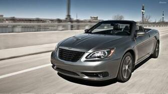 Front Pose Of Chrysler S Convertible In Grey Wallpaper