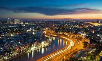 Ho Chi Minh City By Night HD Wallpaper Background Image