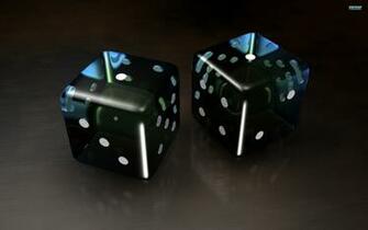 Black 3d Dice Wallpaper Stock Photos
