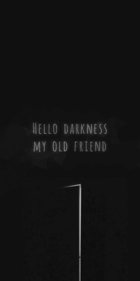 Black Emo iPhone Hello Darkness Wallpaper