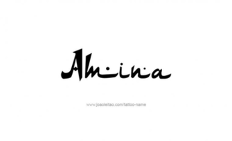 Amina Name Tattoo Designs