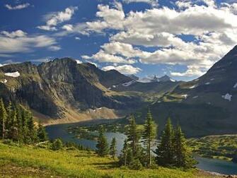 Glacier National Park Montana Wallpaper Hidden Lake Vista