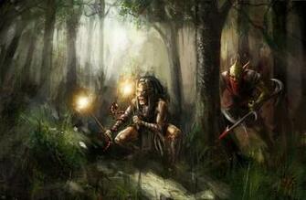 Dota Shadow Shaman And Bounty Hunter Wallpaper