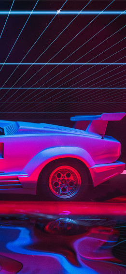 Lamborghini Countach Abstract Art 4k Sony Xperia X iPhone