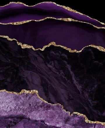Aesthetic Purple Gold Black Marble iPhone Background Wallpaper