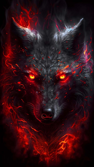 Cool Black Wolf Wallpaper