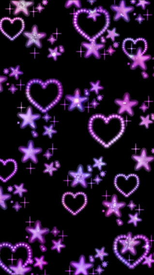 Cute Purple Hearts Pattern Wallpaper Heart iPhone