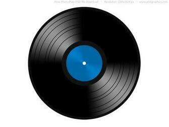 Vinyl Gramophone Record Illustration On White Background Shiny Black