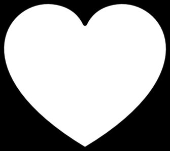 White Heart Black Background And Hearts Clipart Png