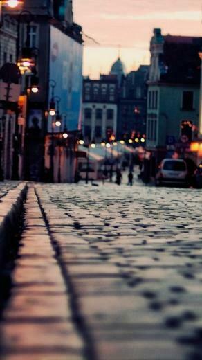 Evening Old Town Area iPhone Wallpaper Ipod HD