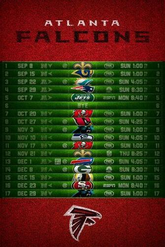Alanta Falcons Football Schedule iPhone Wallpaper