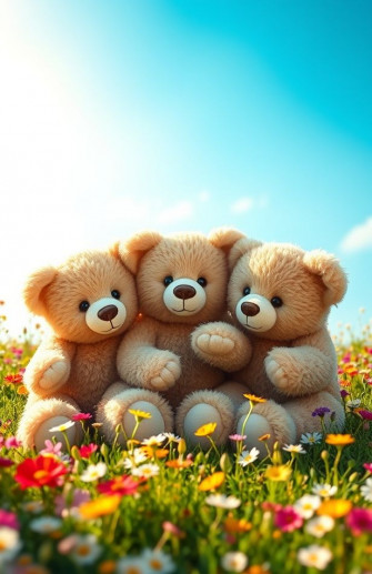Cute Teddy Bears Wallpaper