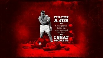 Muhammad Ali It S Just A Job Wallpaper Desktop HD iPad iPhone