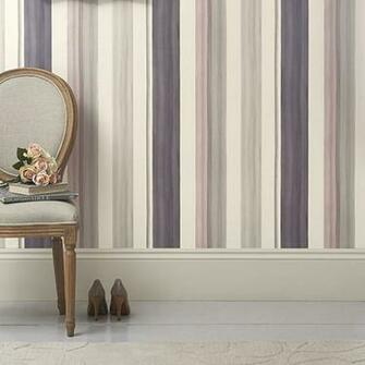 Mauve Watercolour Stripe Wallpaper From Next Photo
