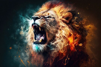 Wallpaper HD Angry Lion