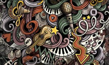 Musical Graffiti Custom Wall Art Marmalade