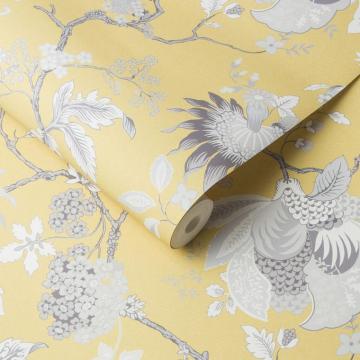 Bordado Citron Wallpaper Yellow Graham Brown