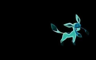 Pokemon Simple Background Glaceon Black It Wallpaper