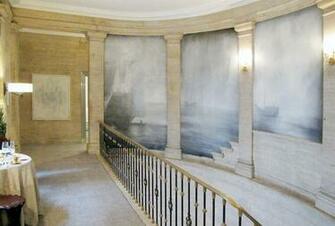 Grisaille Wallpaper Master Bath