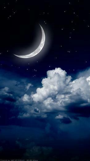 Moon And Stars Desktop Wallpaper Image