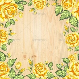 Yellow Roses On A Background Of Wood Background Decorative