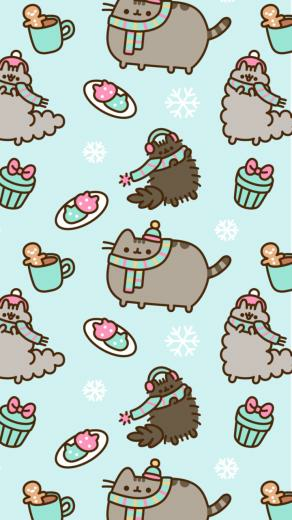 Pusheen Cat Winter Wallpaper And Image
