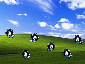 Temmie Where She Shouldn T Be On This Nostalgic Windows Desktop