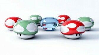 Mario Mushrooms Wallpaper