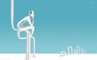 The Thinker Wallpaper Vector