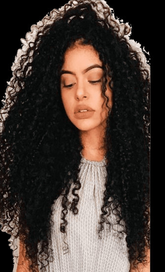 Woman Luxurious Curly Hair Wallpaper