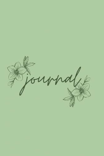 Aesthetic Sage Green Flower Journal Cottagecore Karnati Suchita