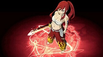 Erza Scarlet Anime Girl 0g Wallpaper HD