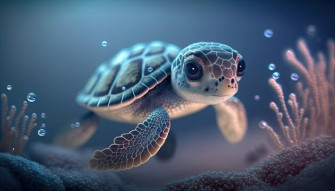 Baby Sea Turtle Desktop Wallpaper