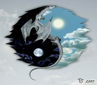 Dragon Ying Yang Wallpaper