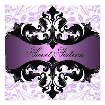 Related Pictures Elegant Floral Purple Black 40th BirtHDay Party