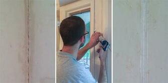 We Let The Caulk Dry Over Night And Then Hung Plastic Sheeting