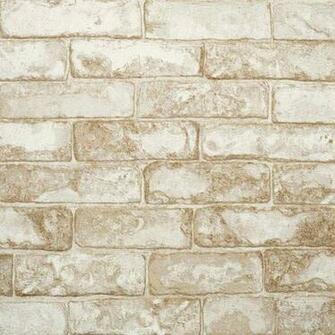 Cream Rn1030 Rustic Brick Wallpaper Country Primitive