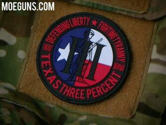 Texas Three Percent Minutemen Pvc Patch Patches