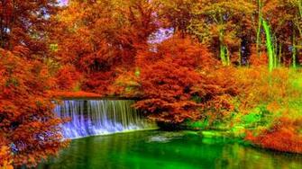 Magnifique Cascade En Automne