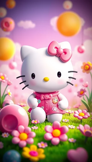 3d Hello Kitty Wallpaper
