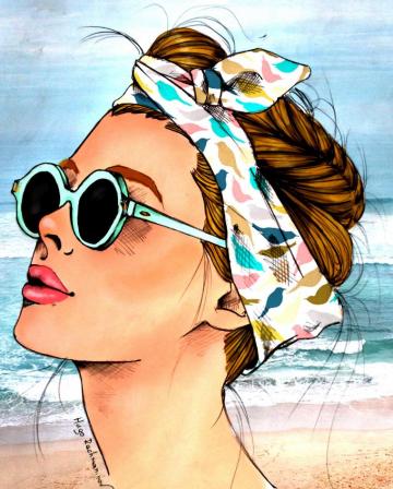Ilustra Es Hugo Rachmaninov Beach Pop Art Illustration
