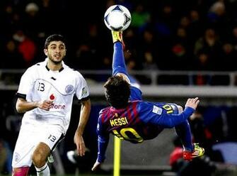Messi Kiccking A Bicycle Kick