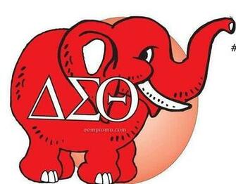 Delta Sigma Theta Sorority Mascot Acrylic Coaster W Felt Back China