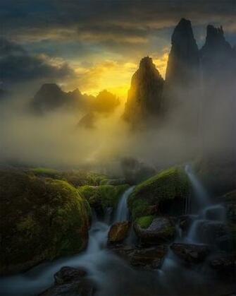 Jhgghgh By Sunrise Dramaticsky Sunset Fog