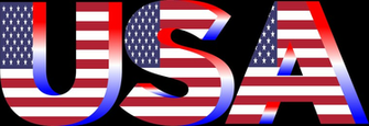 Clipart Usa Flag Typography Red White And Blue No Background