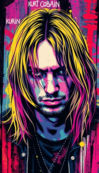 Kurt Cobain Phone Wallpaper