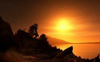 Sunset Beach Guild Wars Charr Gw2 Wallpaper